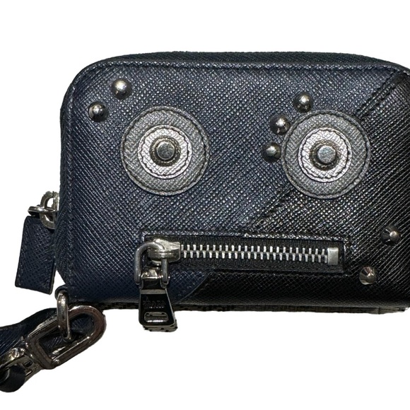 Authentic Prada Zip Around Robot Coin & Card Holder - Picture 4 of 6